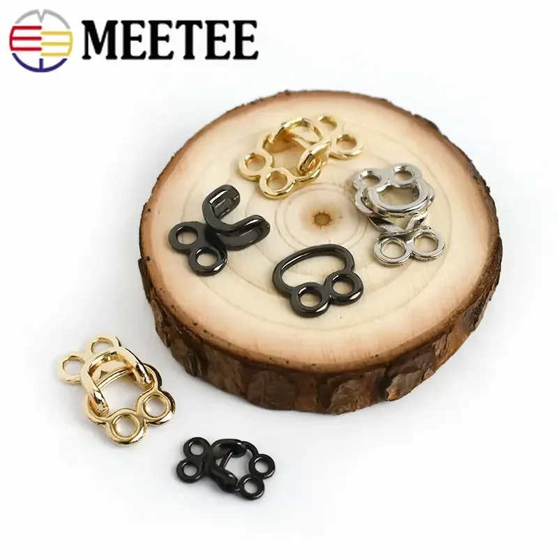 Meetee 10/30/50Pcs 18/23/27mm Garment  Pants Hooks Trousers Skirts Metal Buttons DIY Coat Fur Collar Hook Decor Sewing Accessory 2