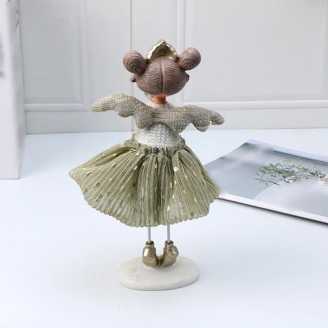 1pc Muppet fleur fée petite fille elfe ange ornement poupée, Anime dessin animé tissu décorations, pour la maison salon bureau café 3