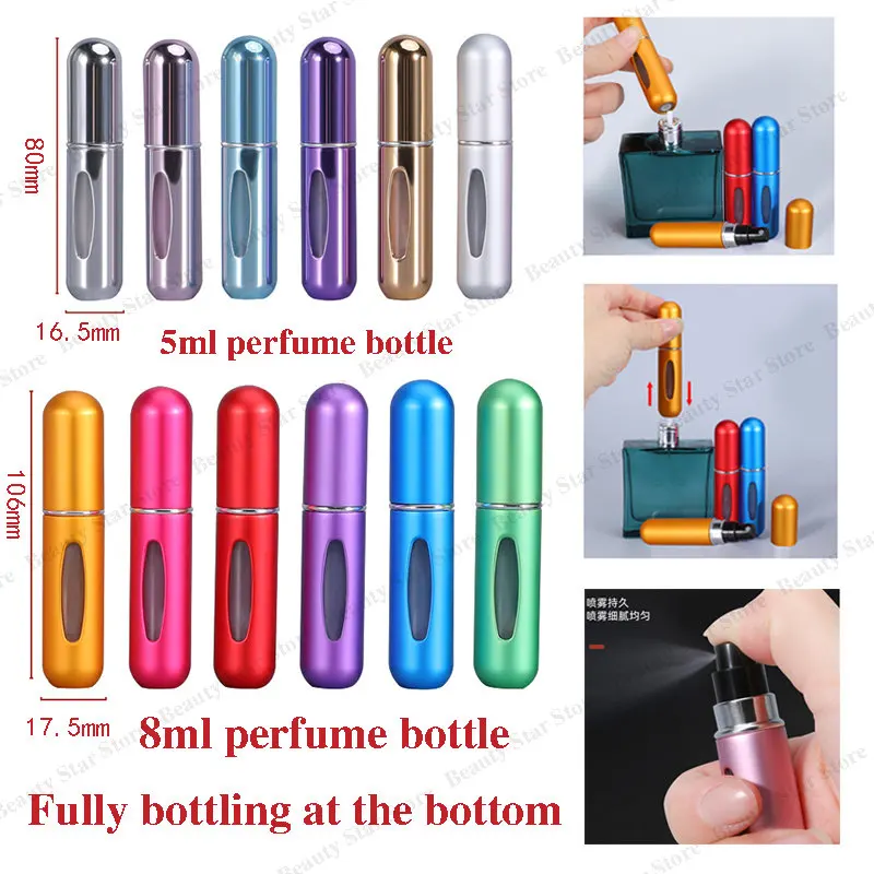 5ml Perfume Atomizer Portable Liquid Container For Cosmetics Mini Aluminum  Spray Alcochol Empty Bottle Refillable For Traveling - AliExpress