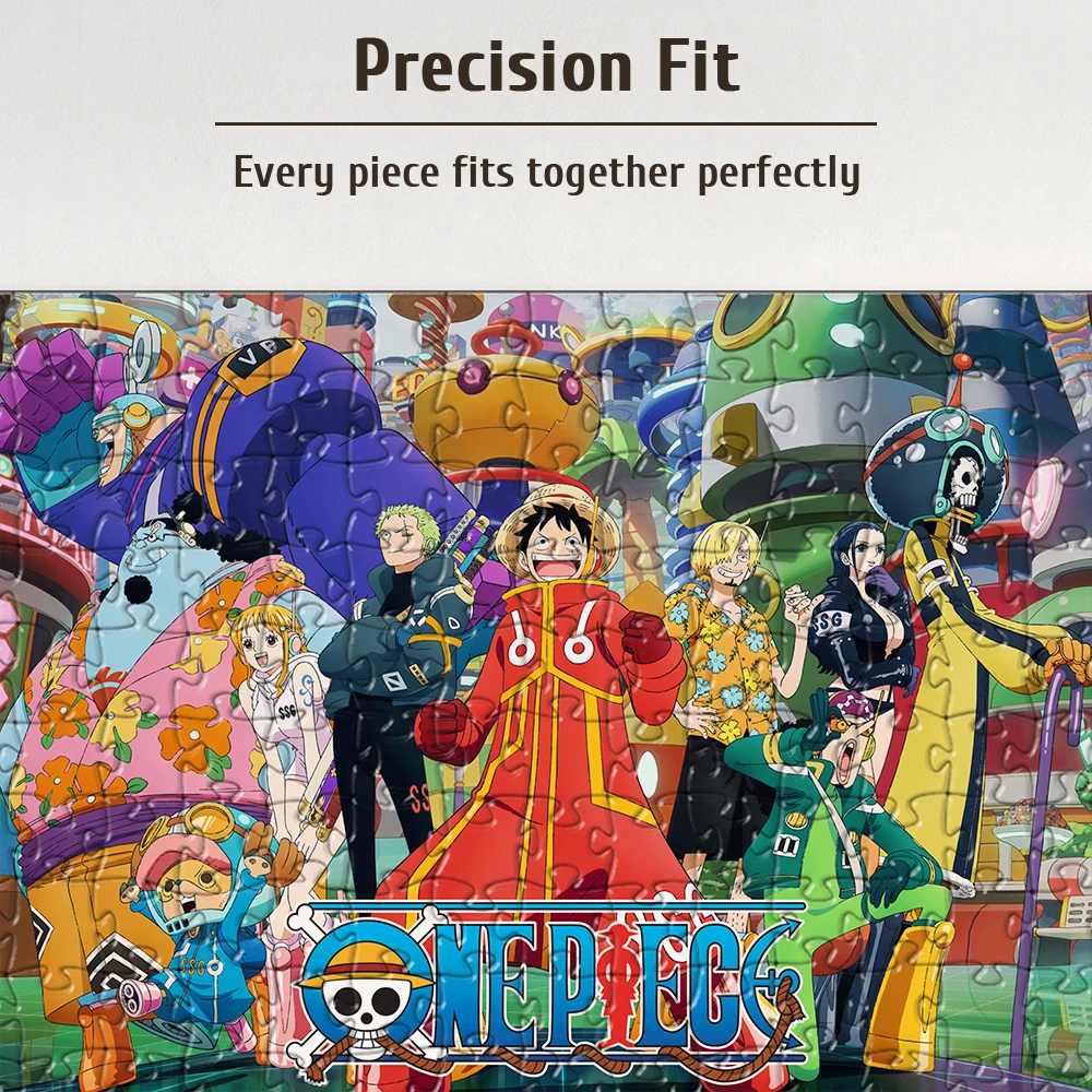 원피스 에그헤드 테마 직소 퍼즐 108/200/300/500/1000pcs 나무 바닥 게임 퍼즐, 가정 장식, 선물