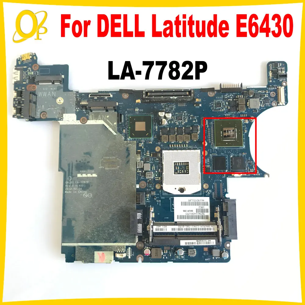 La-7782P Scheda Madre Per Scheda Madre Per Laptop Dell Latitude E6430 Cn-0465Vm N13M-Ns1-A1 Slj8A Ddr3 Completamente Testata