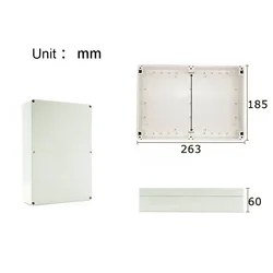 Outdoor Waterproof Project Junction Box - Sealed IP67 Enclosure for Electrical Cable - DIY Electronic Wire Case 115x90x55mm (263x185x60mm)