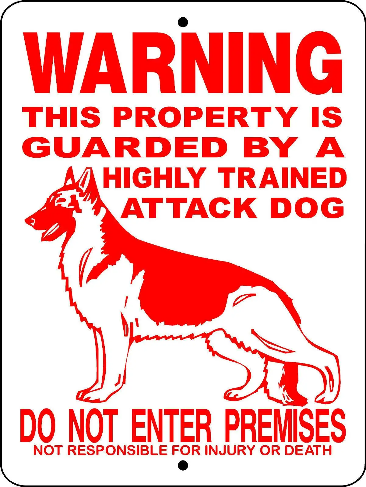 Dozili German Shepherd Dog Sign Aluminum Guard Dog Sign Security Gate Metal Tin Sign Plaque Wall Art Decor reflective sign plaque wendy s parking only caution warning notice aluminum metal sign