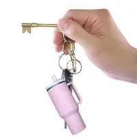 2024 Backpack Bottle Bag Key Chain Accessories Cute Miniature Chapstick Holder Charm Bar Stash Tumbler Mini Cup Keychain 3