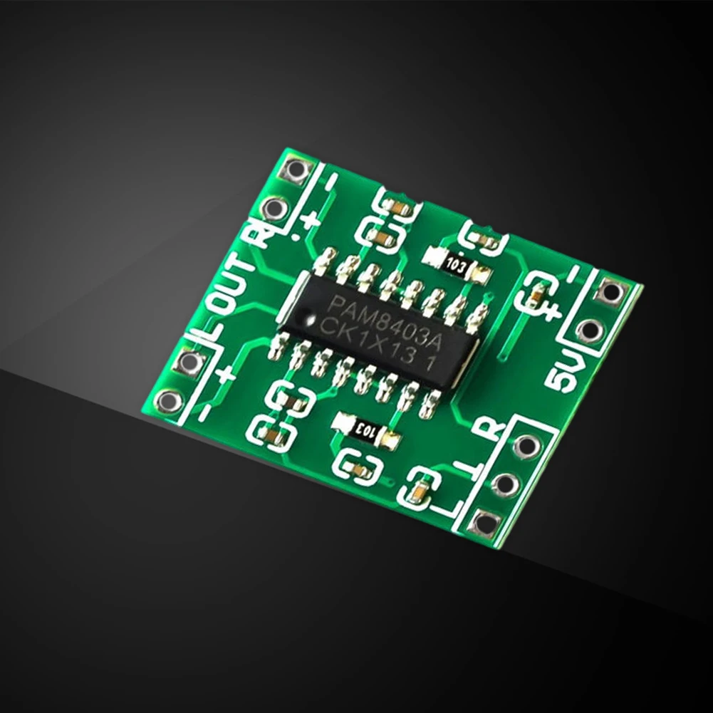 PAM8403 오디오 전력 증폭기 모듈 2.5V-5.5V 2 채널 미니 전력 증폭기 보드 모듈 Arduino 용 클래스 D USB 전원 공급 장치