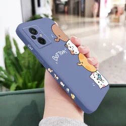 Premium Cat Litter Design Liquid Silicone Phone Case - Durable, Stylish Protection for Poco M4 Pro (Light Blue 1)