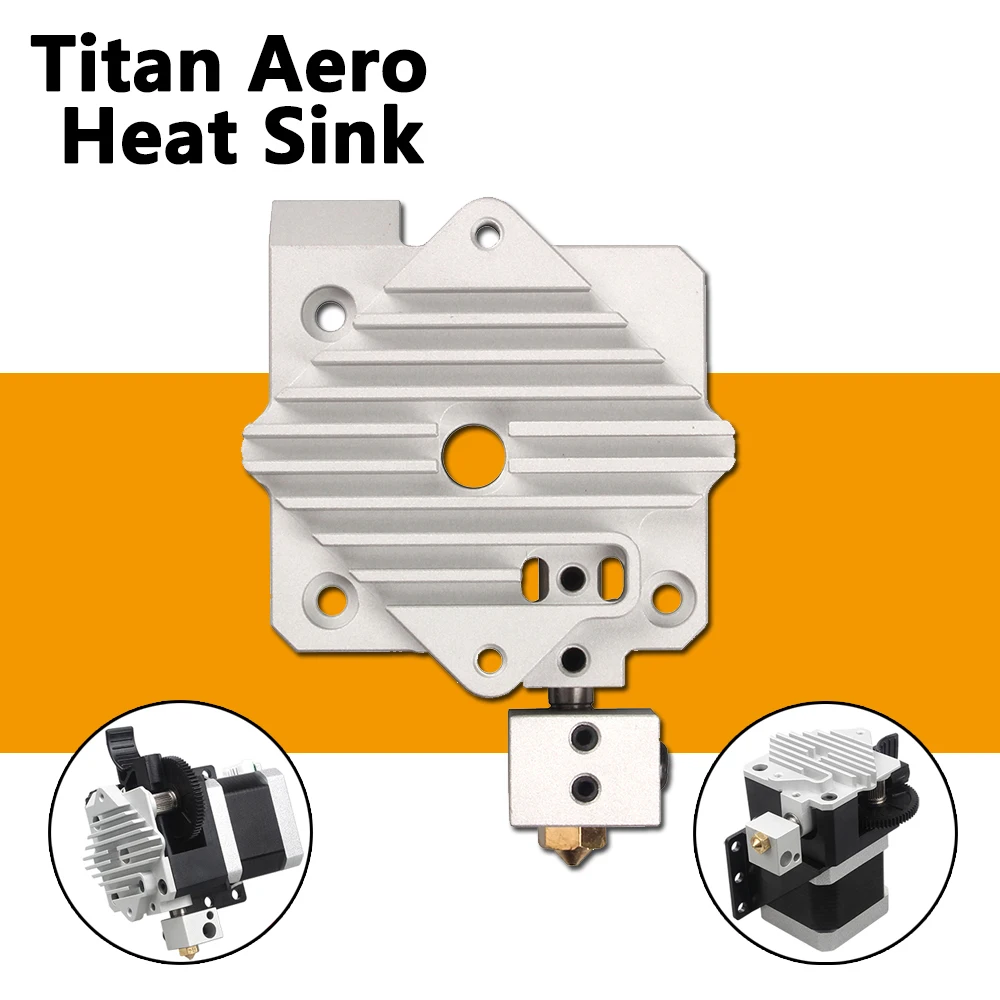 Dissipador Aero Bloco de Refrigeração de Alumínio v6 Titan Extrusora Curto Alcance Hotend 1.75 mm Radiador Peças da Impressora 1pc Xcr3d-titan - Imagem 4