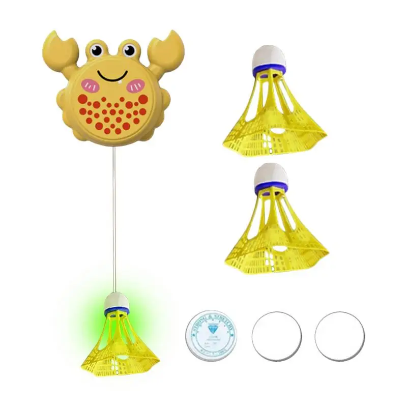 

Badminton Rebound Trainer Indoor Luminous Badminton Self-Training Tool With Windproof Rebound Ball Adjustable Rebounder Trainer