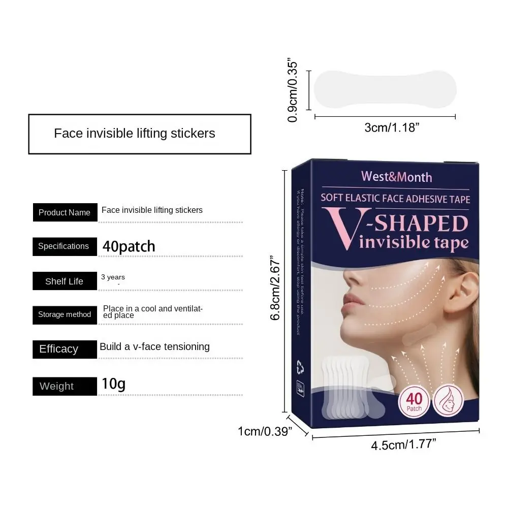 Oval Face Lifting And Tightening Beauty Tools Brow Lift Tape Face Lift Strips Facial Lifting Patch Invisible Facelift Tape
