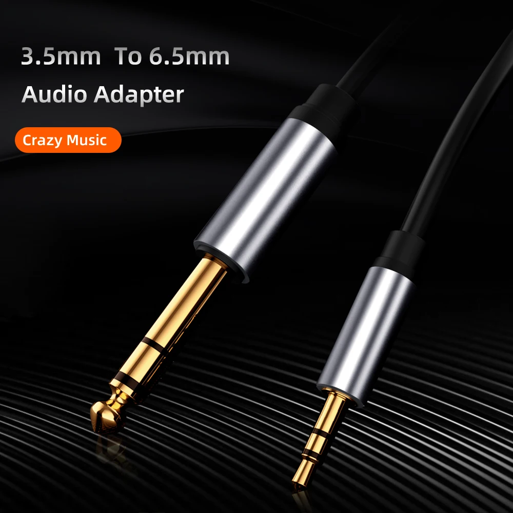 

Stereo TRS 3.5mm To 6.35mm Audio Adapter Gold Plated 6.5 To 3.5 Jack Aux Cable for PC Headphone Guitar Amplifier Speaker Mixer