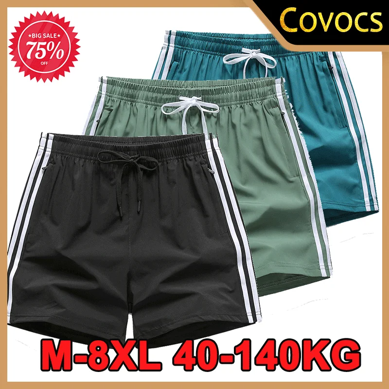 M-8XL Shorts d'été pour homme grande taille 40 kg-140 kg mode pantalons courts décontractés grande taille hommes garçons natation Fitness pantalons de sport