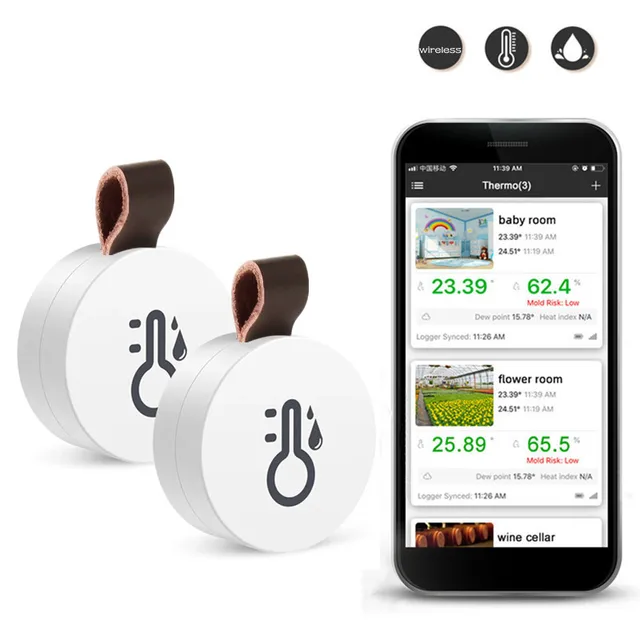 Mini Hőmérő Higriller Otthoni Vezeték Nélküli Beltéri Digitális Hordozható Hőmérséklet Páratartalommérő