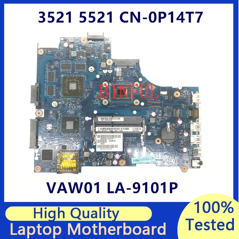 

CN-0P14T7 0P14T7 P14T7 Laptop Motherboard For Dell 3521 5521 LA-9101P With SR0XL I5-3337U CPU 216-0842009 100% Fully Tested Good