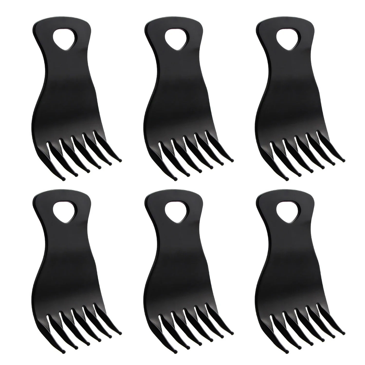 New 2024 Black Large Wide Tooth Combs Handle Detangling Combs Hairstyle Man Barbershop Hair Styling Tools Hair Brush 6