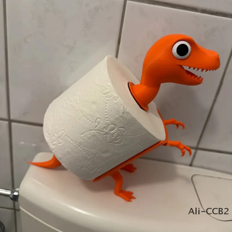 Dinosaur Shape Toilet Paper Holder Cartoon PLA Paper Towel Stand 3D Printing Tissue Holder Countertop