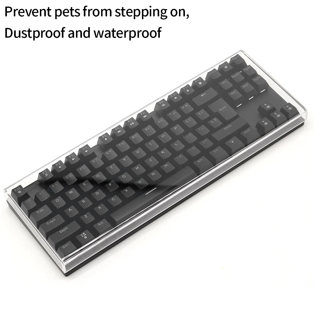 acrílico transparente teclado mecânico capa de poeira chave capa de ar para
