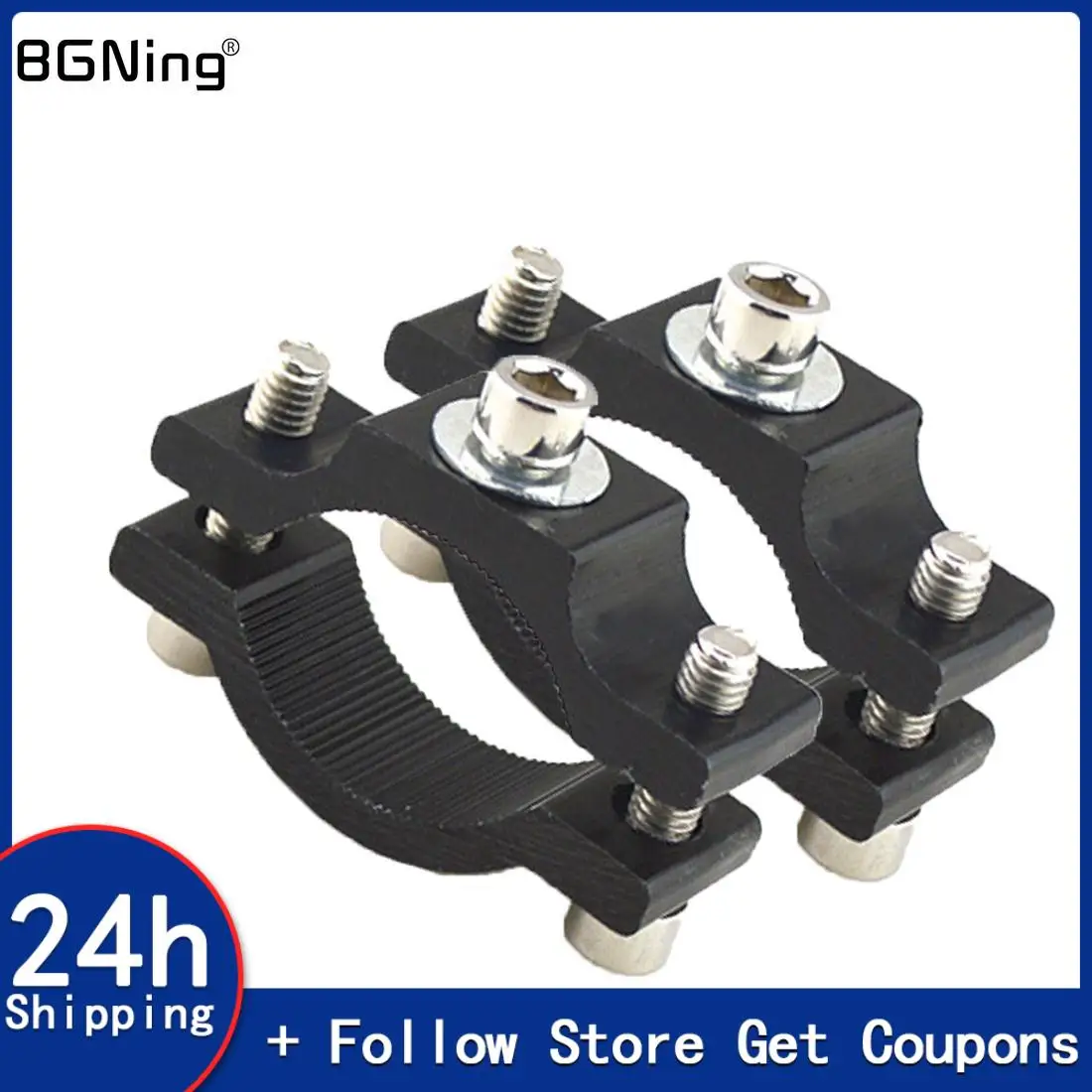 Bike Motorcycle Headlight Spotlight Mount Holder Handlebar Fixed Clamp Bracket Clip M5/M6 Screw Front Light Fixed Tool headlight holder