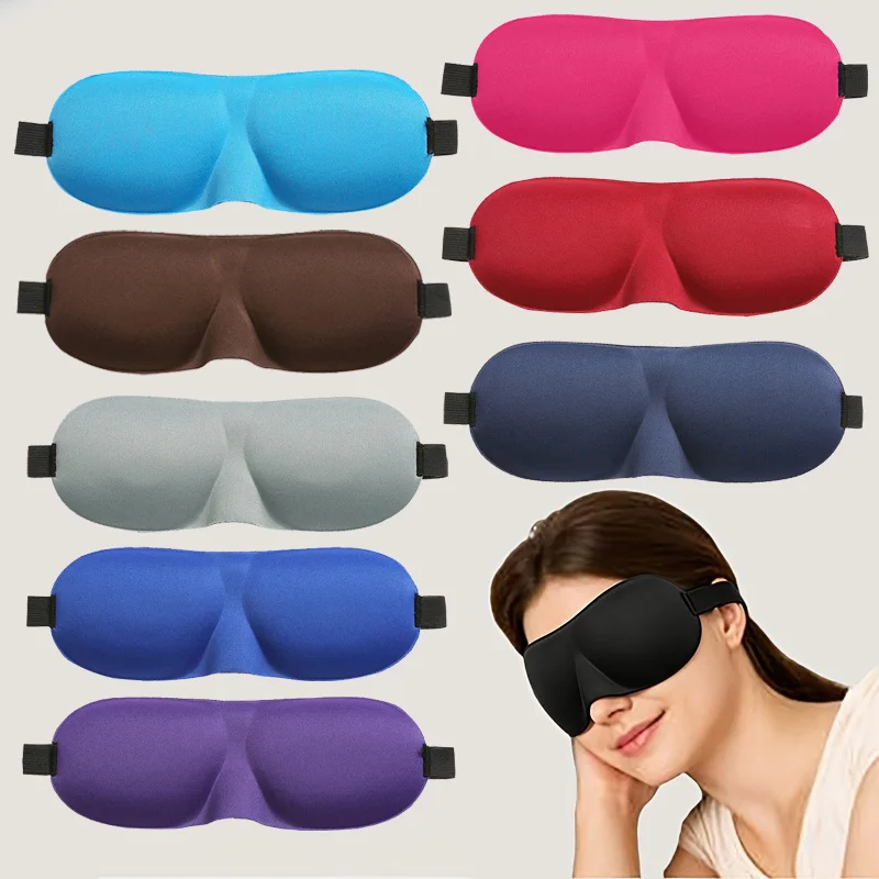 3D Blackout Eye Mask - Skin Friendly, Breathable Sleep Aid for Yoga, Travel, and Napping