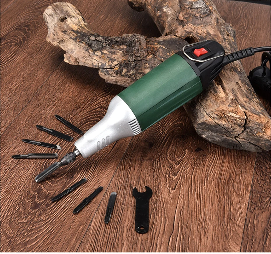 50W Woodworking Engraving Machine Set Woodworking Electric Carving Knife Chisel Knife Carving Chisel Wood Carving Tool With Box cnc wood router