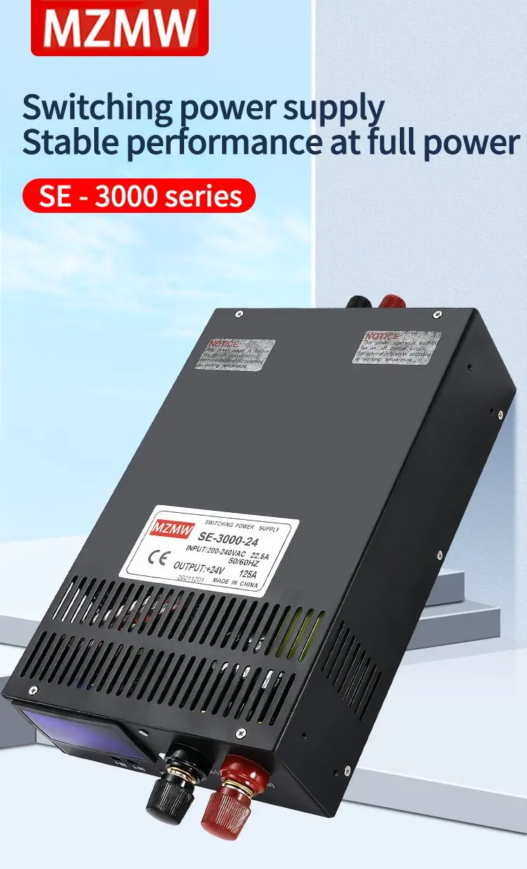 MZMW 3000W Adjustable Switching Power Pupply 0-12V 15V 24V 36V 48V 60V 72V 110V 150V 220V AC/DC CC/CV Transformer Dispaly SMPS