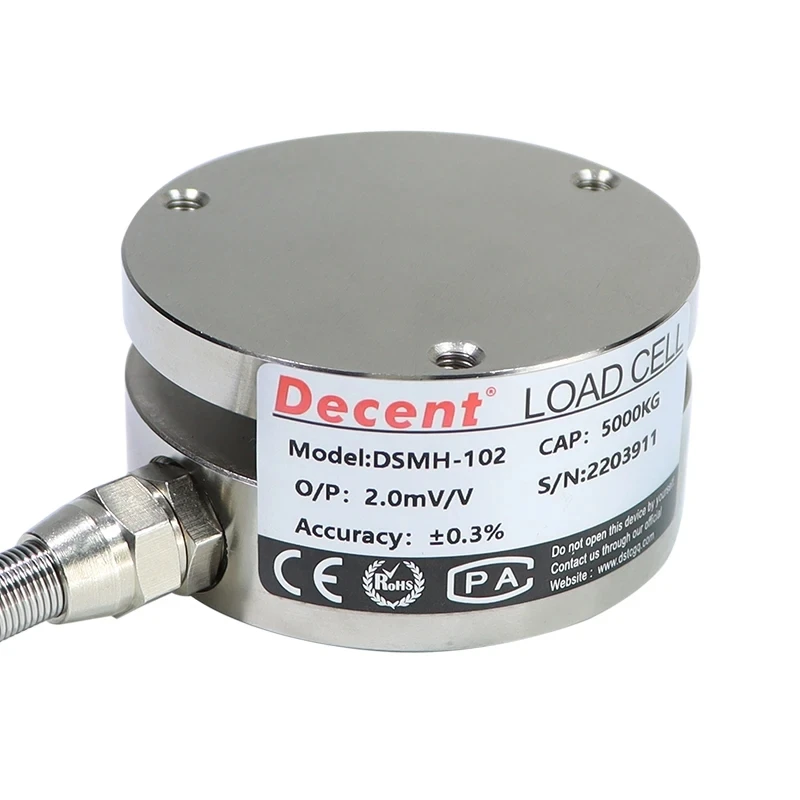 

Flat Diaphragm Tension Compression Sensor 50kg-10T, Miniature Round Pan Force Load Cell Transducer