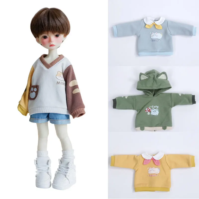 Nouveau 1/6, 1/4, 1/3 BJD Vêtements De Poupée Mignon Chat Pull à Capuche Veste Pour Grand 1/6, Yosd, 30 Cm/45 Cm/60 Cm Poupées Vêtements BJD SD Poupée Accessoires