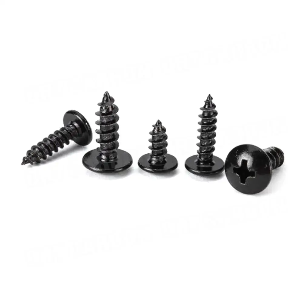 Car Screws For Universal Car Bumper lip Spoiler Installation Screws Mushroom Carbon Steel Phillips Head Self-tapping Screws M4 M5 10Pcs