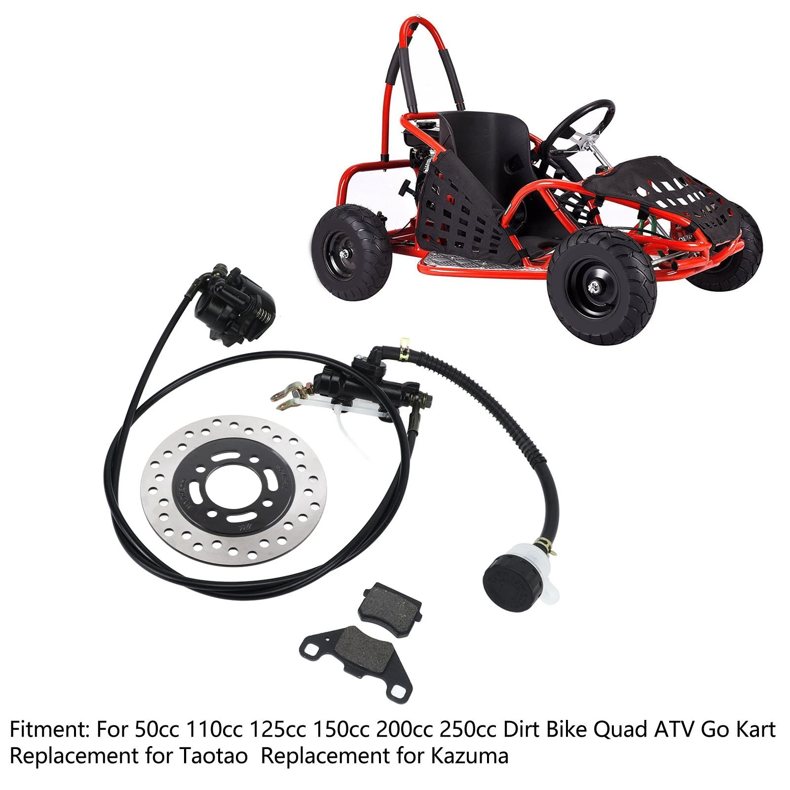 Brake Pad Disc Brake Kit Disc Kit Pad Disk Rotor for 50cc 110cc 125cc 150cc 200cc 250cc Dirt Bike Quad ATV Kart