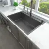 33"" X 22"" X 9"" Drop In Single Bowl Kitchen Sink With 18 Gauge 304 Stainless Steel Black Finish Ht3322S-9-B (Sink Only) 2