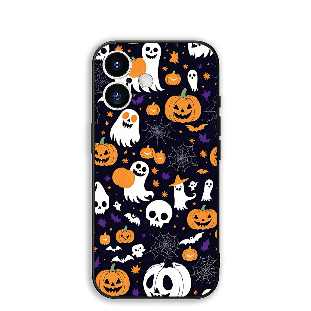 Little Ghost Halloween Pumpkin Flower Phone Case