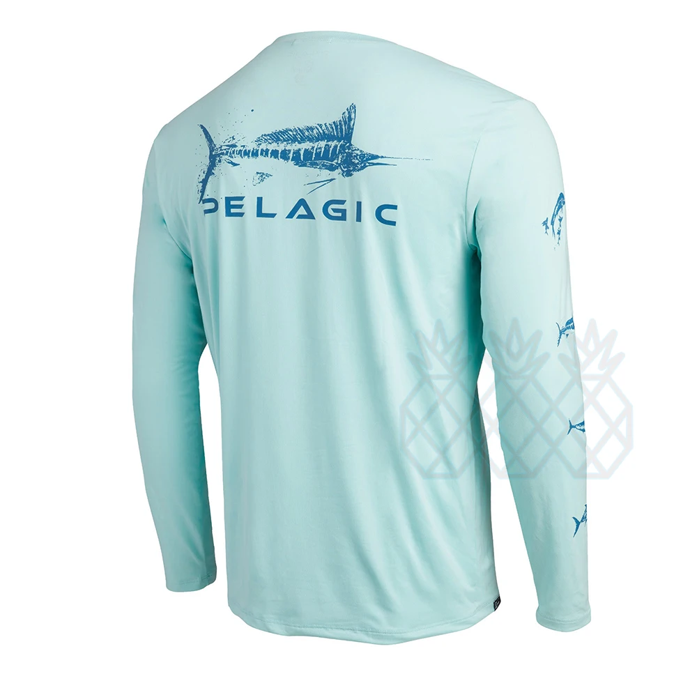 

PELAGIC Men's Fishing Shirt Long Sleeve Upf 50 Shirts UV Protection Fly Fishing Shirt Camisa De Pesca Performance Fish Clothing