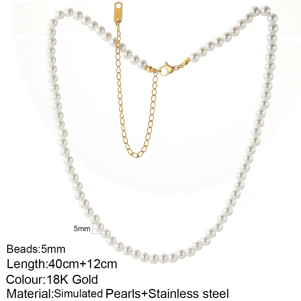 Collana di perle vere con iniziale audace - Italia