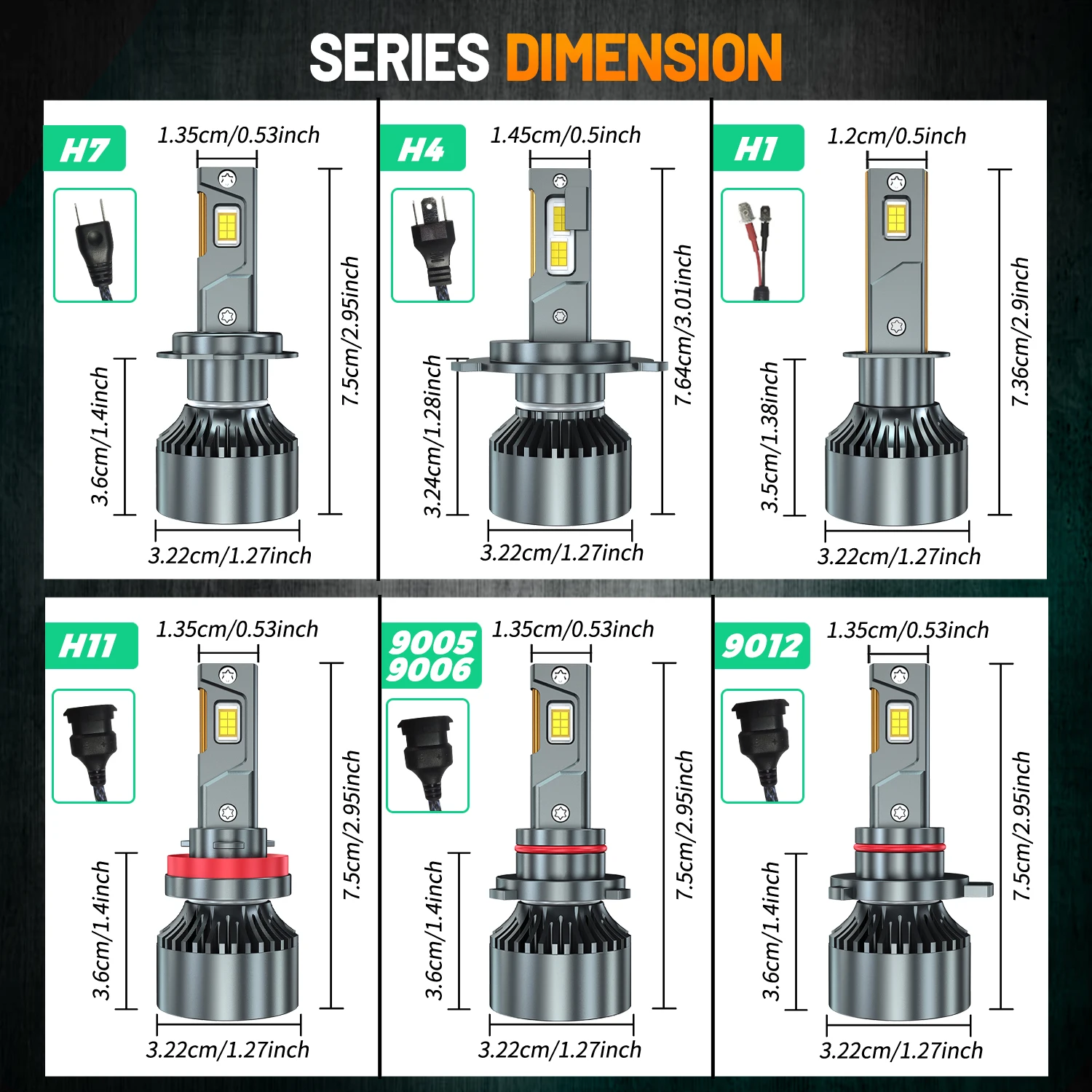 H7 H4 LED 자동차 헤드라이트 캔버스 8000W H1 H8 H11 램프 9005 HB3 9006 HB4 9012 LED 전구 터보 램프 6000K 백색 12V