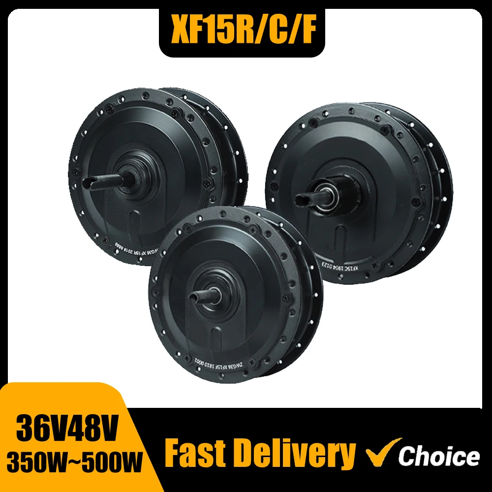 Wheel Hub EBike Motor 36V 48V 350W 500W Brushless Geared Ebike Motor Front Rear cassette Freehub MXUS XF15RCF