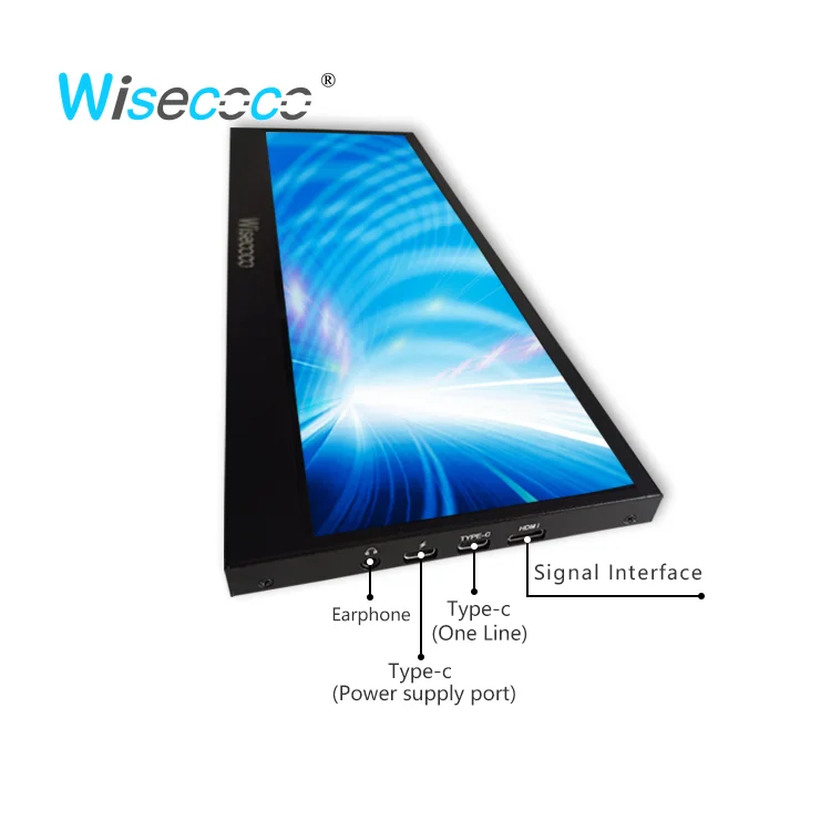 Wisecoco-ポータブルゲームモニター,14インチ,4k,3840x1100,タイプC,14