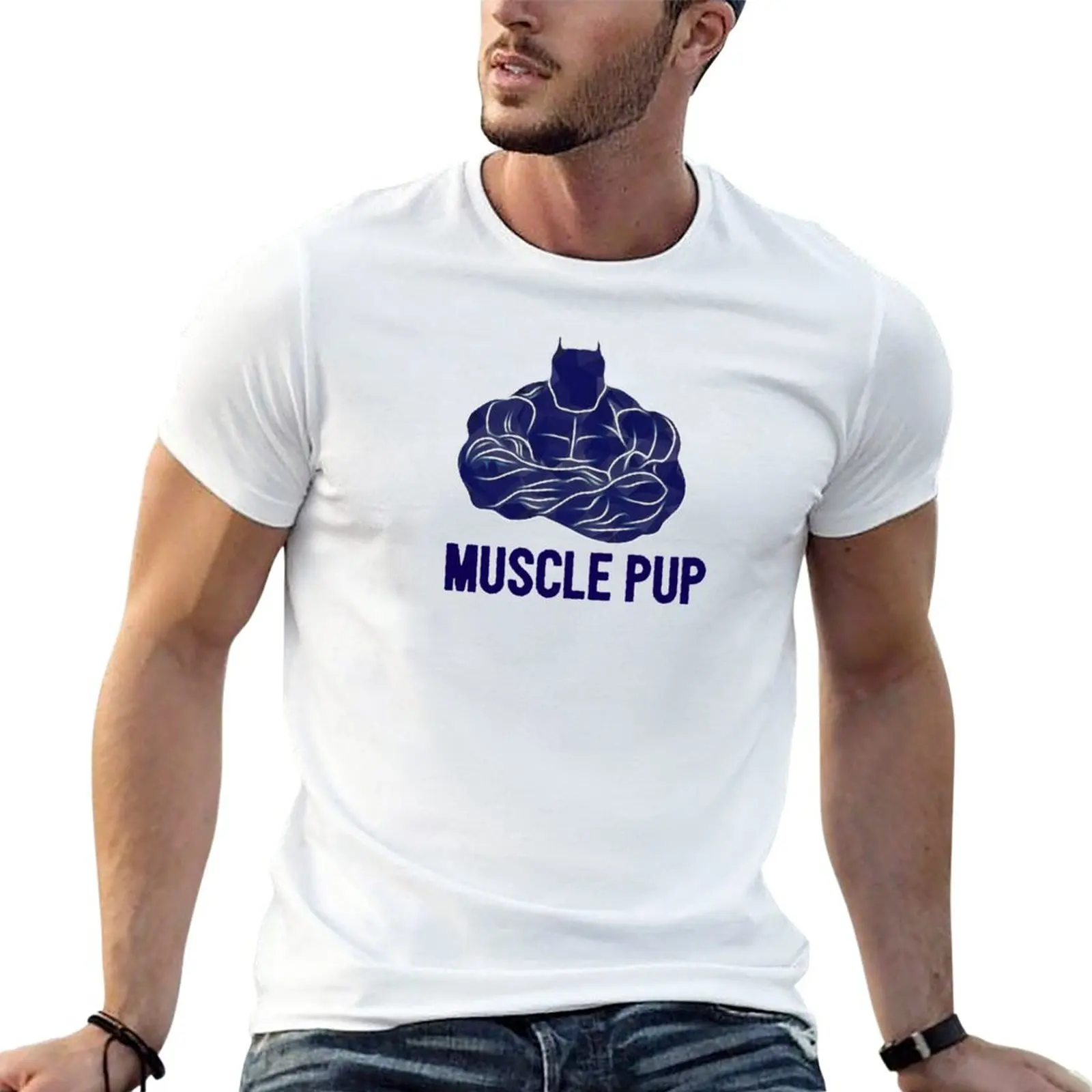 

Muscle Pup T-Shirt custom t shirts design your own Tee shirt mens clothes
