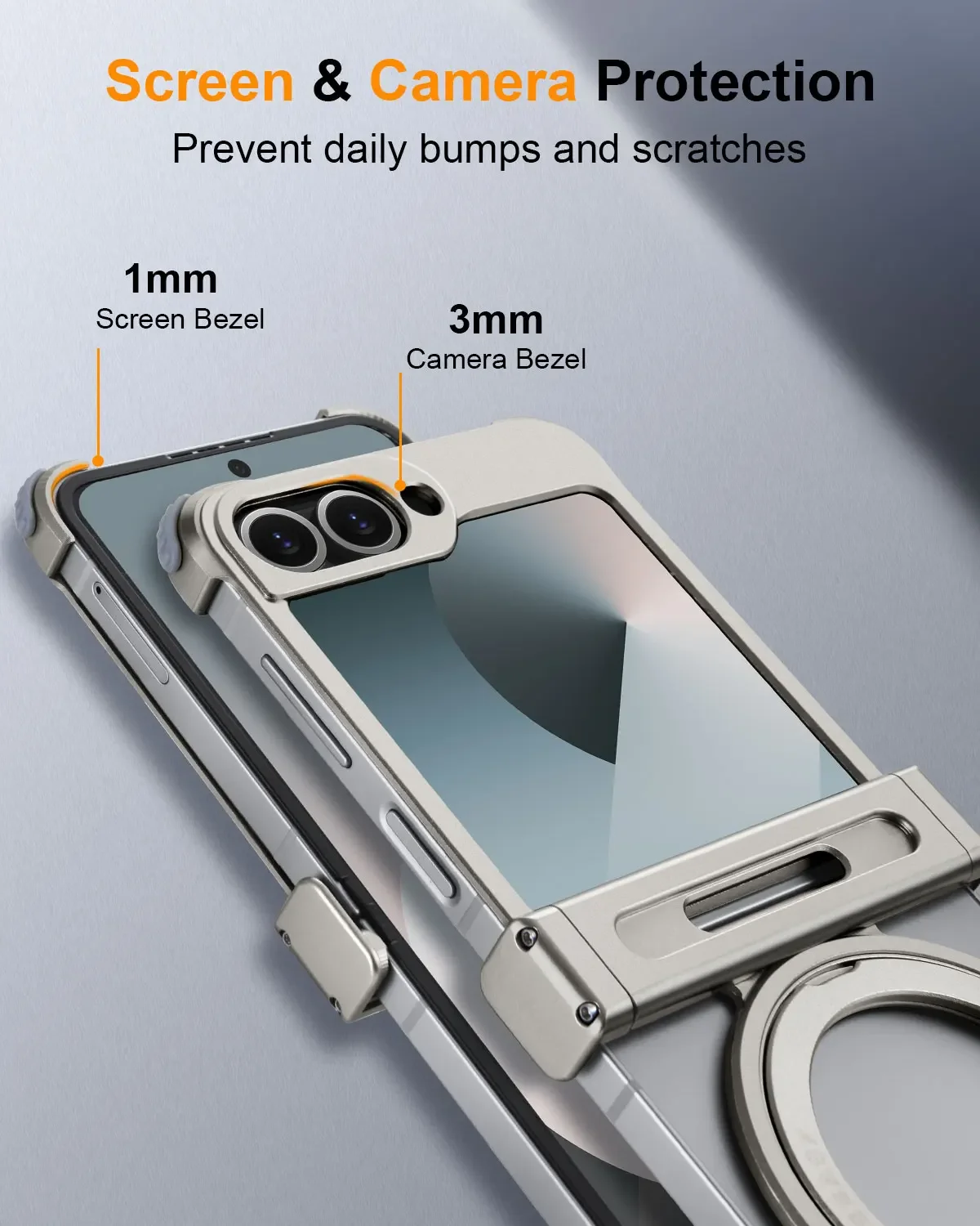 Eary for Samsung Galaxy Z Flip 7 6 Case with MagSafe 360°Rotatable Magnetic Kickstand Wireless Charging Anti Scratch Phone Cover