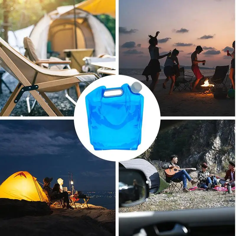 5L/10L Reusable Ice Bags Dry Freezer Packs With Spigot Large Capacity Ice Bath Freezer Bag For Camping Hiking Drinks Water Bags