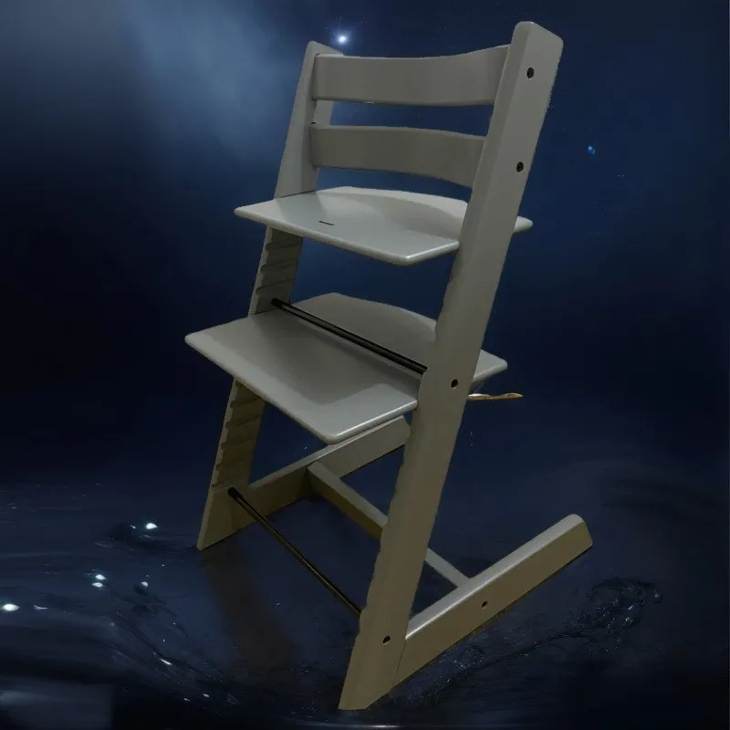 Dining Chair X&D Children's Growth Baby Dining Chair Multifunctional Adjustable Beech Wood High Legged Learning