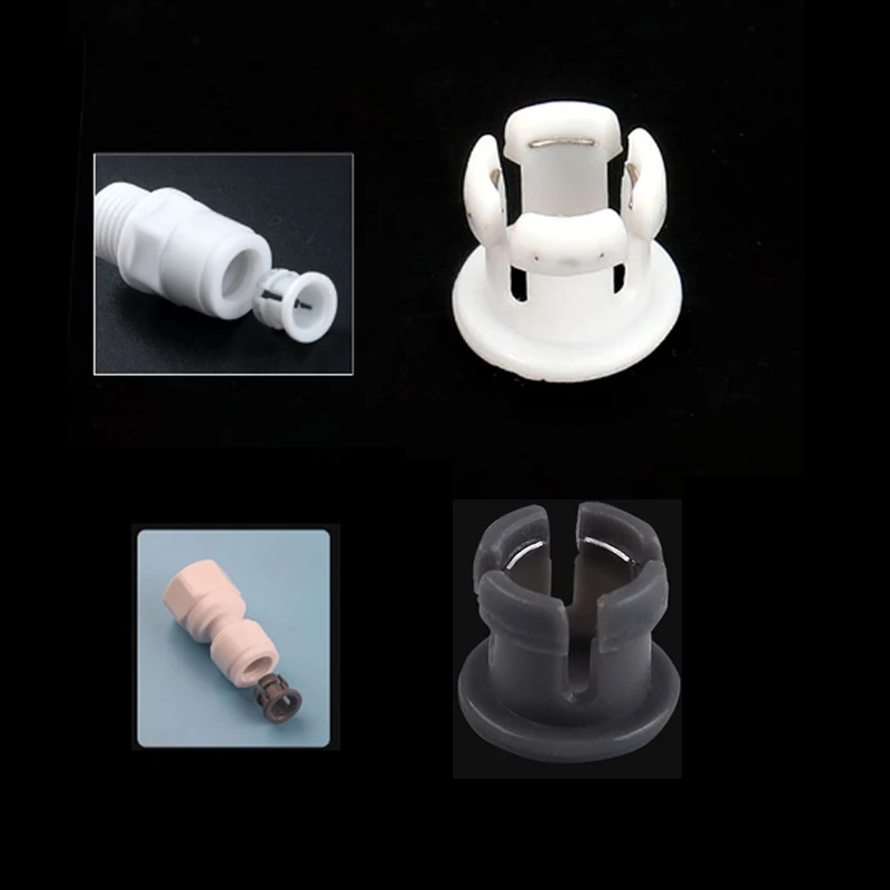 1/4 '' 3/8 '' White Inside Claw Clasp Retaining Ring for RO Water Filter Reverse Osmosis System PE Pipe Quick Connector 10Pcs