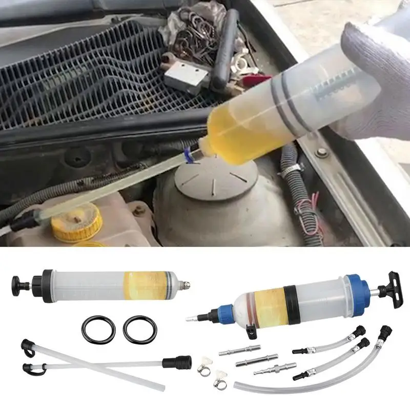 

Car Brake Fluid Oil Extractor Auto Oil Change Syringe With Hose Manual Fuel Suction & Filler Fluid Oil Change Evacuator Pump 1PC