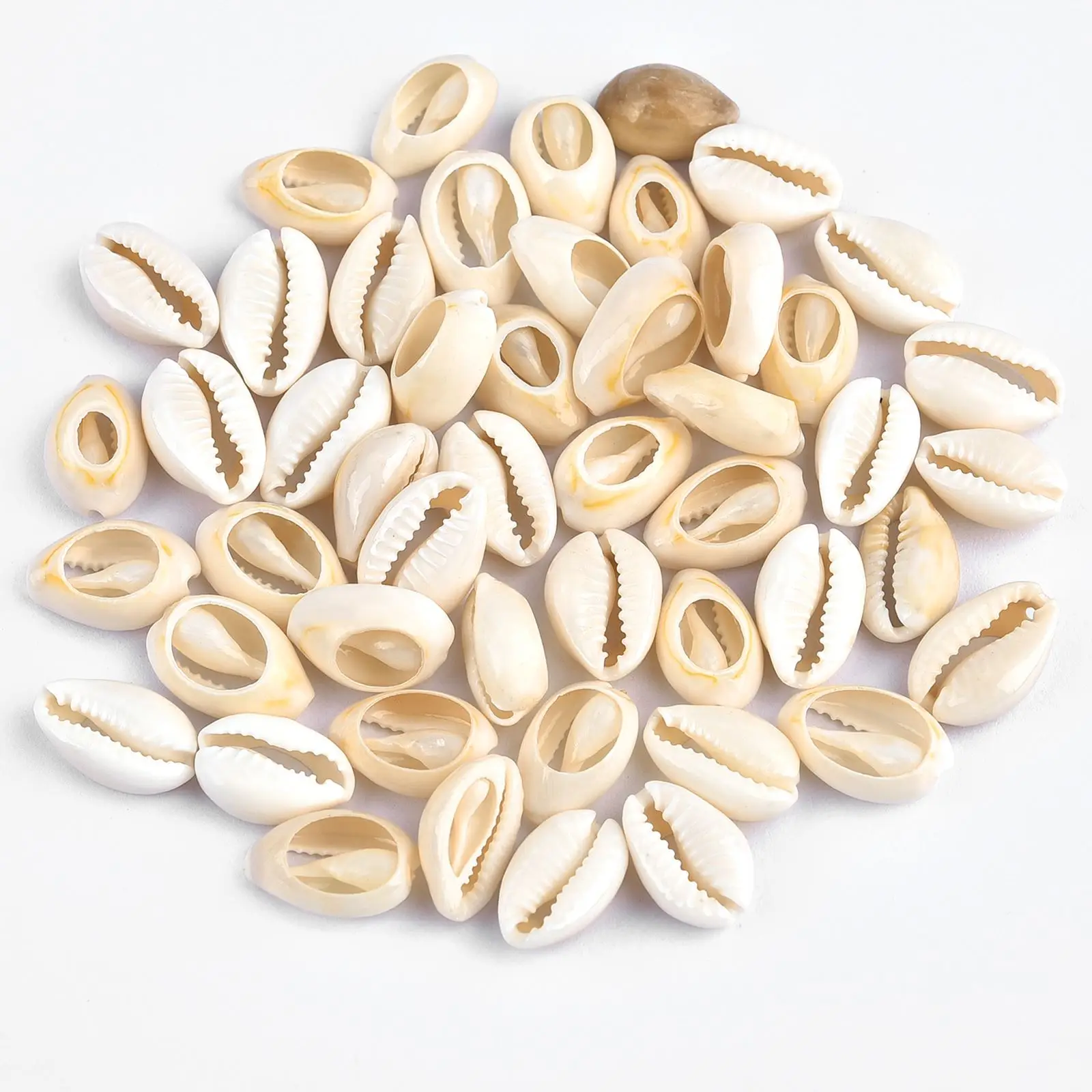 

20/50pcs Small Bulk Cut Strand Sea Natural Shell Conch Beads Cowry Cowrie Jewelry Craft Accessories Holes DIY Bracelet For Women