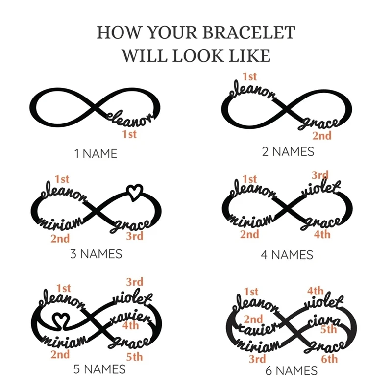 Custom Infinity Bracelet Personalized Name Bracelets for Women Girls Handmade Rope Adjustable Customized Jewelry images - 6