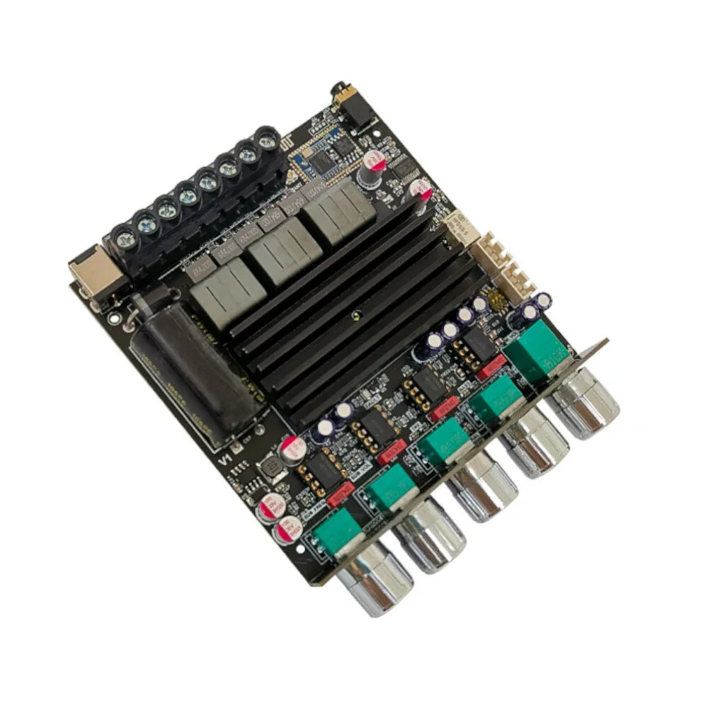 ZK-APTX1 2.1 채널 블루투스 앰프 보드, 서브우퍼 극장 HiFi 스테레오 이퀄라이저, 파워 앰프 보드, 100W x 2 + 200W
