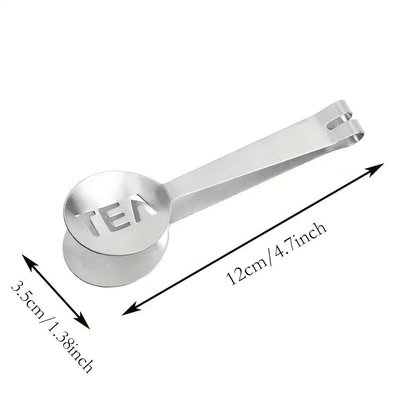 New Bag Squeezer Stainless Steel Tea Tongs Silver Strainer Clip Spoon For Loosing Leaf Gripping Ice Cube