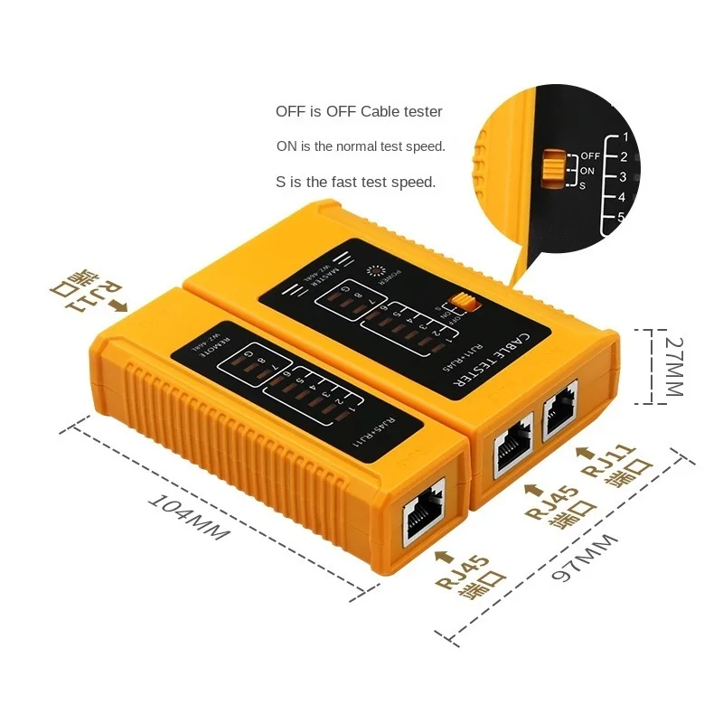 RJ45 RJ11 Cable Lan Tester Network Cable Tester LAN Twisted Pair Network Repair Networking Tool