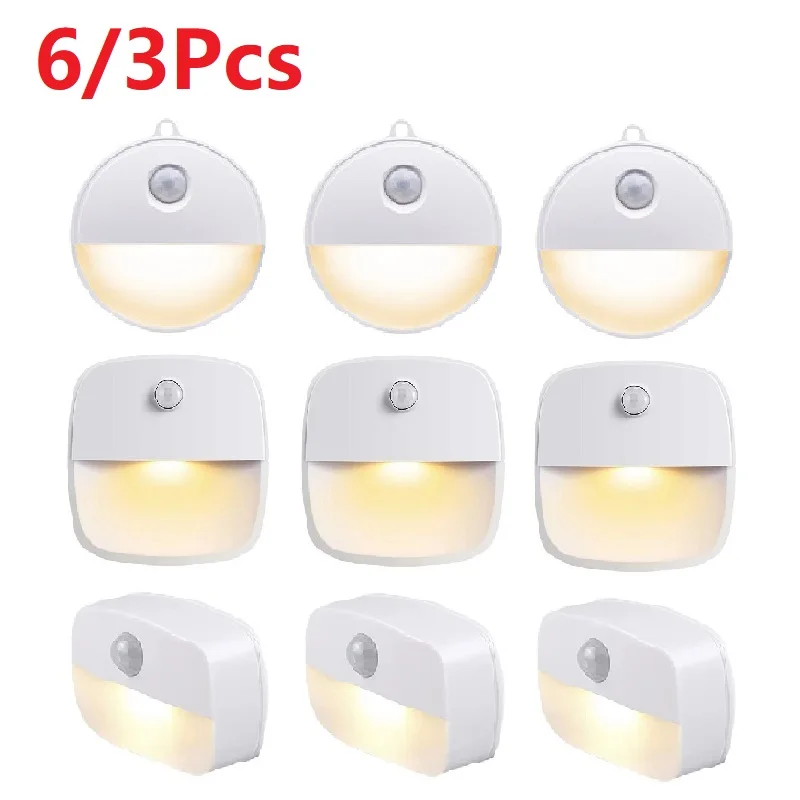 

LED Night Light Wireless Motion Sensor Light Battery Operated Wireless Wall Lamp Corridor Closet LED Cabinet Door Light Lamp