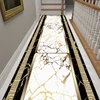 European Style Luxury White Long Corridor Carpet Marble Decoration Runners Non-slip Rugs Hall Stairs Passageway Easy Clean Mat 4