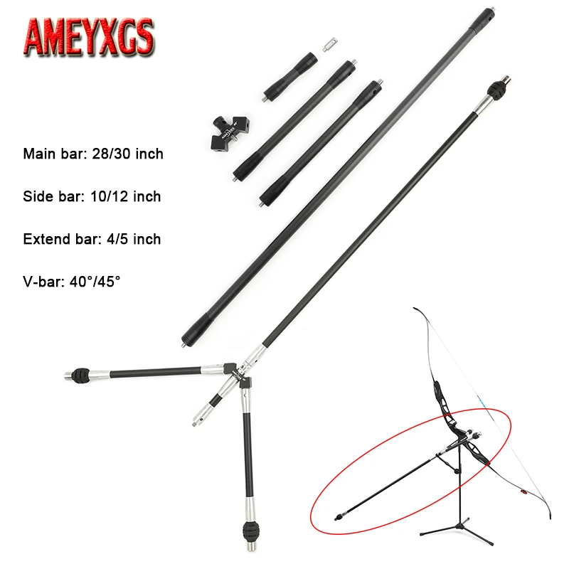 Kit De Poids Stabilisateur D'Arc Réglable - Barre D'Équilibrage Avec Boulon Et Adaptateur Fileté Pour Arc Composé, Réduction De Vibration Et Meilleure Précision