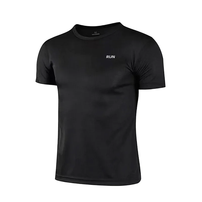 Men's Running Quick Dry Short Sleeve T-Shirt Gym Moisture Wicking Round Neck Lightweight Mesh Training Exercise Sports T Shirt 3